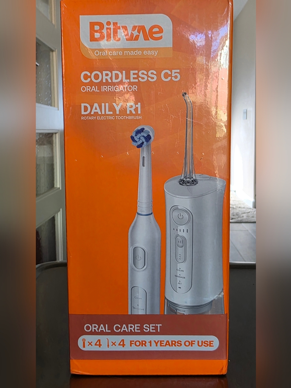 Bitvae C5 Cordless Oral Irrigator + Daily R1 Rotary Electric Toothbrush